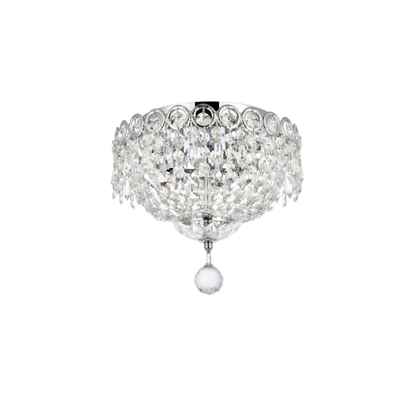 Plafonnier encastré 3 lumières 10 po Stoltz, Chrome