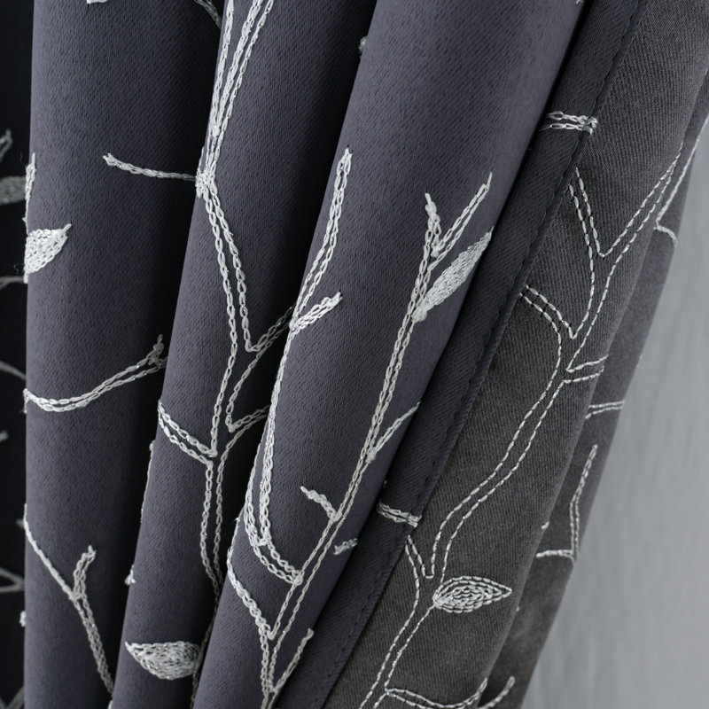 Rideau d'intimité Kinnard, Gris anthracite, L 54 po x L 90 po