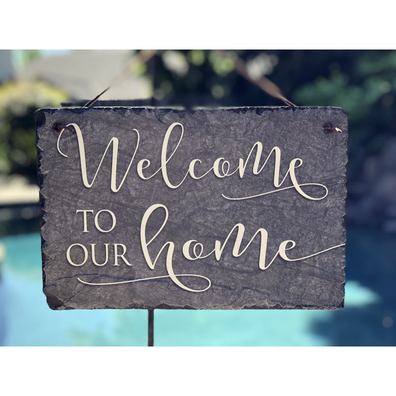 Bienvenue dans notre décoration murale Home, 2 trous pour suspension, H 10 po x l 16 po