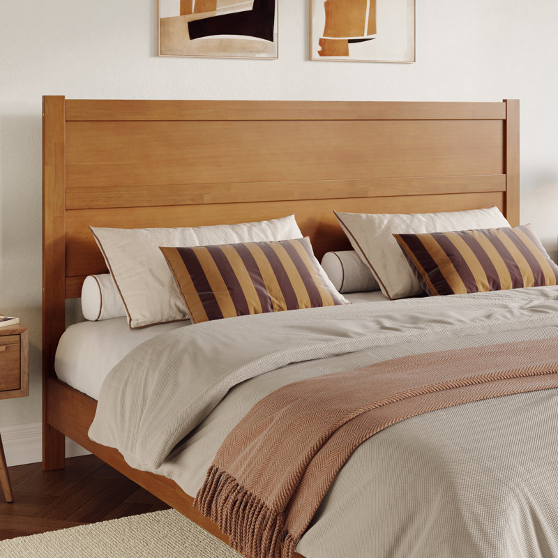 Aveline Wood Panel Headboard, Light Toffee, King