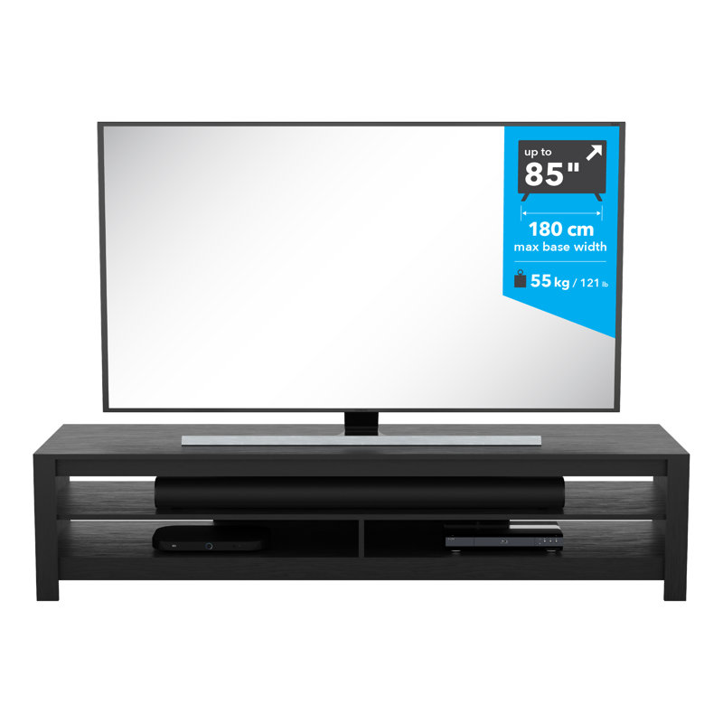 Aradia Unfinished TV Stand for TVs up to 85", Black