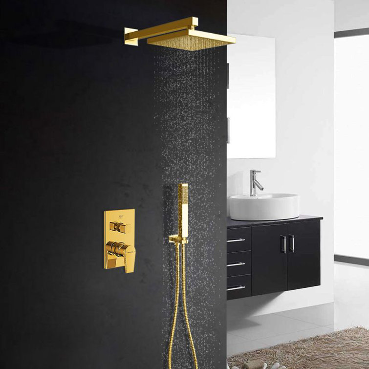 10 Inch Chrome Wall-Mounted Shower System with Thermostatic Control and Handheld Spray