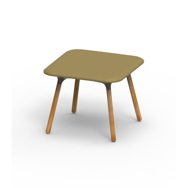 Pal Plastic Side Table, Ecru, Brown