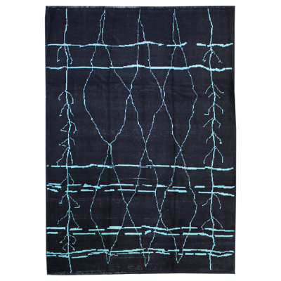 Tapis unique en laine et en coton 9 pi 2 po x 13 pi 5 po One-of-a-Kind
