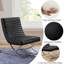 Méridienne d'appoint rembourrée en cuir véritable avec structure en acier inoxydable de 26,38 po Magdala-1163380627