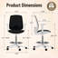  Chaise de bureau ergonomique en filet avec anneau de repose-pieds Okeysen