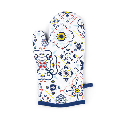 Excelsa Vietri Geometric Cotton Oven Mitt