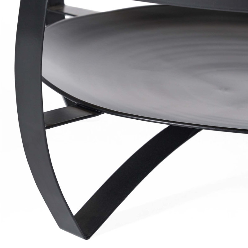 Meroy Round Mango Wood and Iron Coffee Table