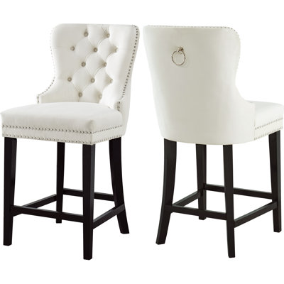 Costigan Upholstered Counter Stool with Solid Wood Frame