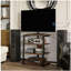 Meuble télé de 28 po, tablettes réglables et supports d'extension pour meuble télé, petit meuble télé brun de style simple avec espace de rangement