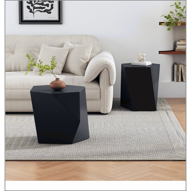 ENSEMBLE DE TABLE À CAFÉ MODERNE MGO, Noir
