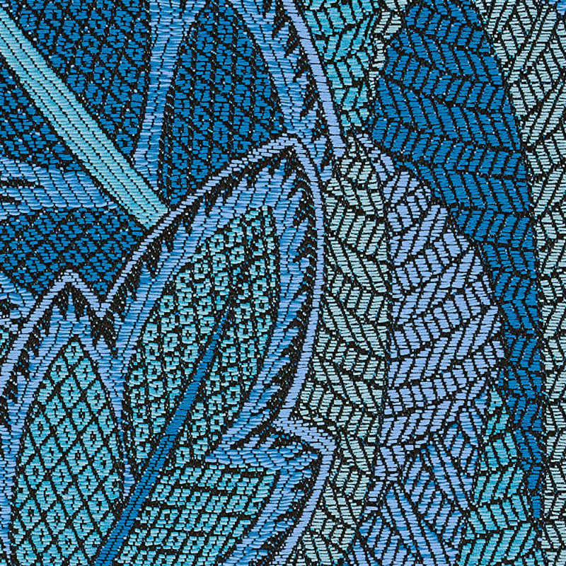 Tissu de la forêt japonaise, Bleu