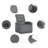 vidaXL Recliner Chair, Adjustable Backrest/ Footrest, Leather-97814416