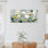 Ensemble de 3 tableaux muraux sur toile de style aquarelle représentant des pissenlits et des fleurs jaunes