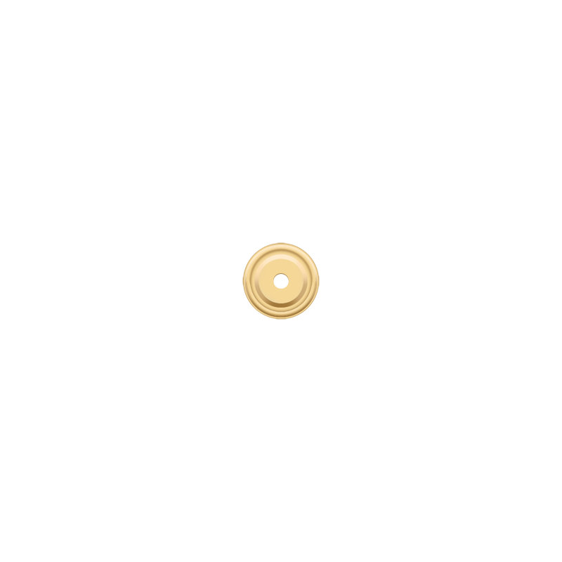 Metal Knob Backplate, PVD Polished Brass