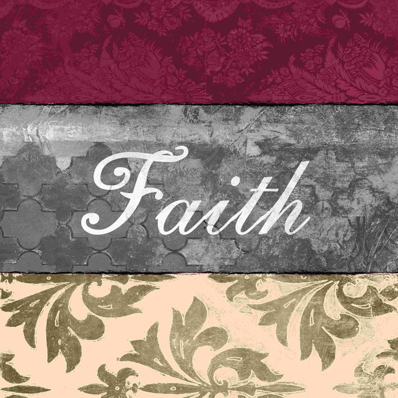Faith bourgogne, H 12 po x l 12 po