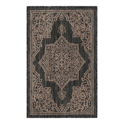 Tapis oriental beige / noir Cowgill