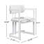 Ensemble de 2 chaises rembourrées en tissu avec structure en métal beige, capacité de poids de 265 lb-132645531-132645530