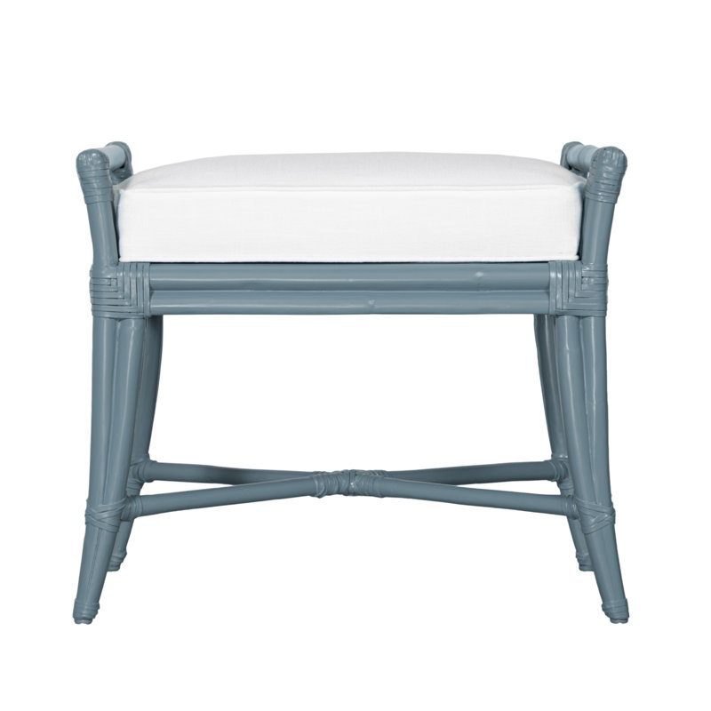 Malacca Upholstered Bench, Regatta Blue