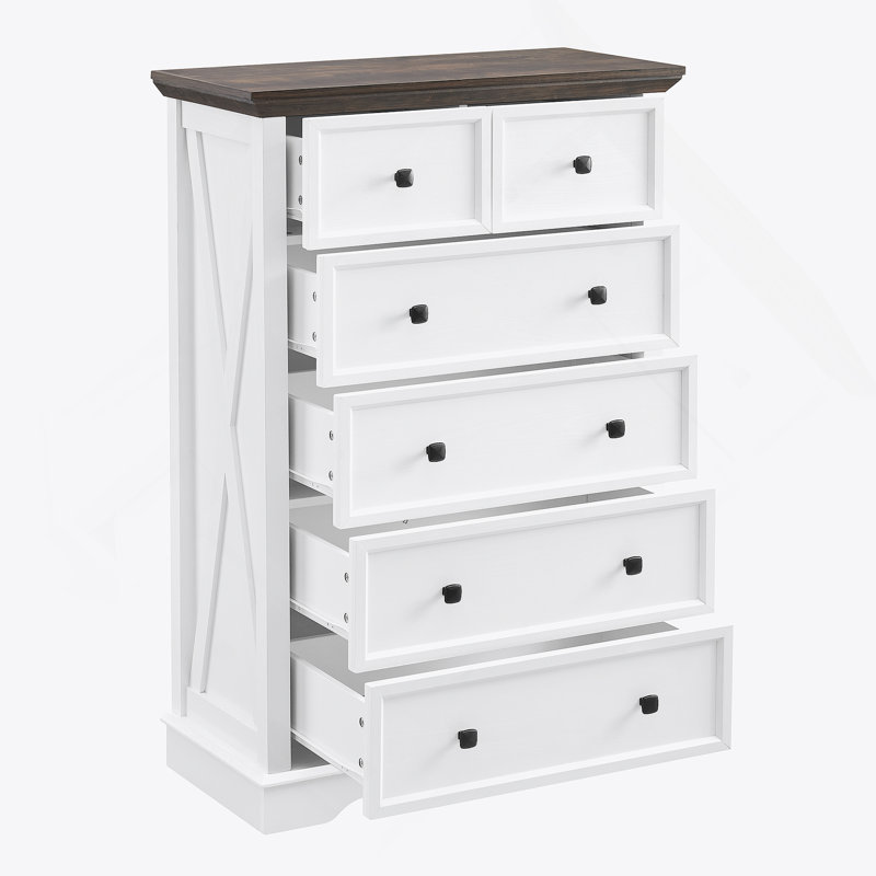 Grande commode à 6 tiroirs, organisateur de garde-robe moderne Mid-Century fabriqué à la main avec beaucoup de rangement et un design élégant.