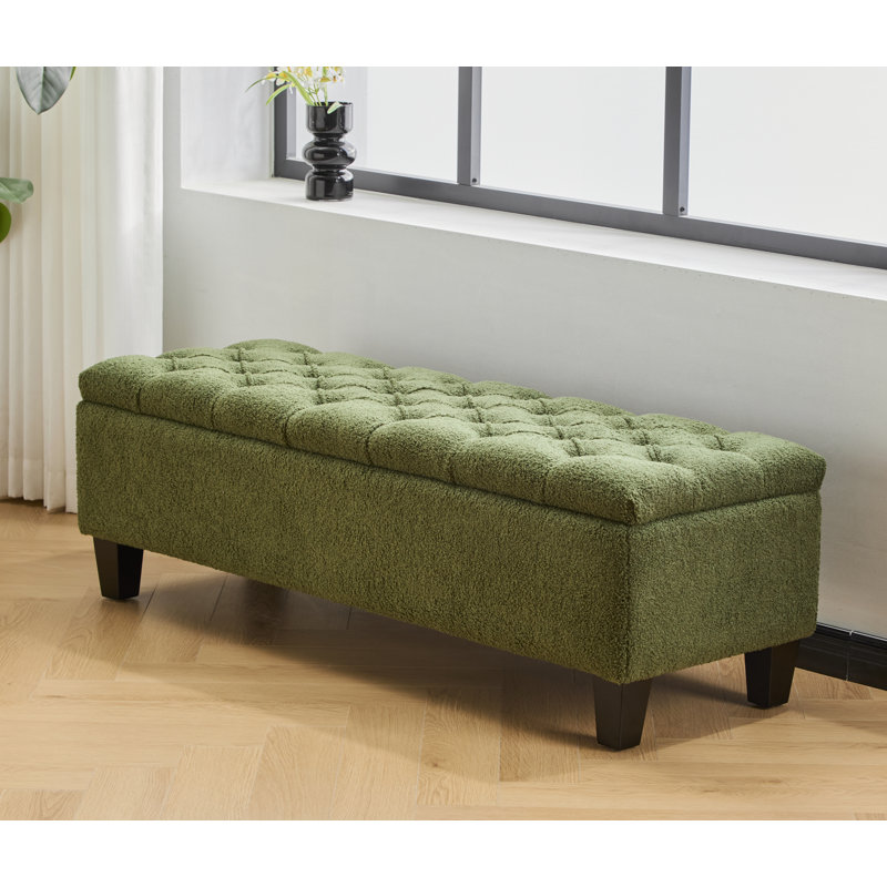 Banc avec repose-pieds Boucle, Vert