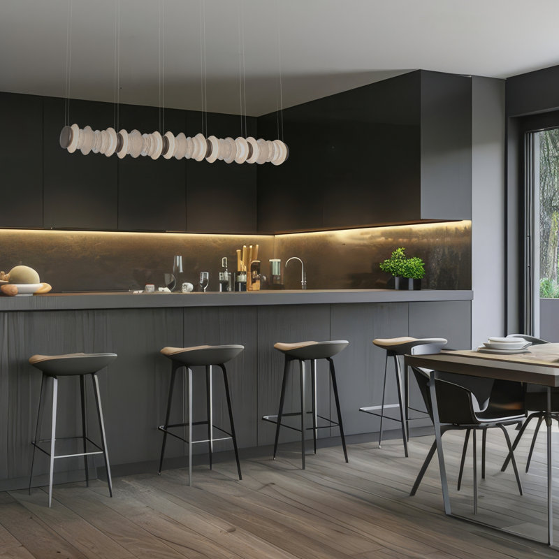 Cairn Linear LED Pendant - White, Oil Rubbed Bronze