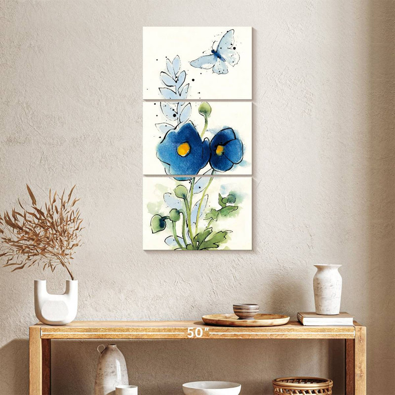 Fleurs indépendantes bleues VI
