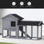Rabbit Hutch Outdoor Bunny Cage Indoor,Extensible Chicken Coop With Large Run Space - No Leak Plastic Tray