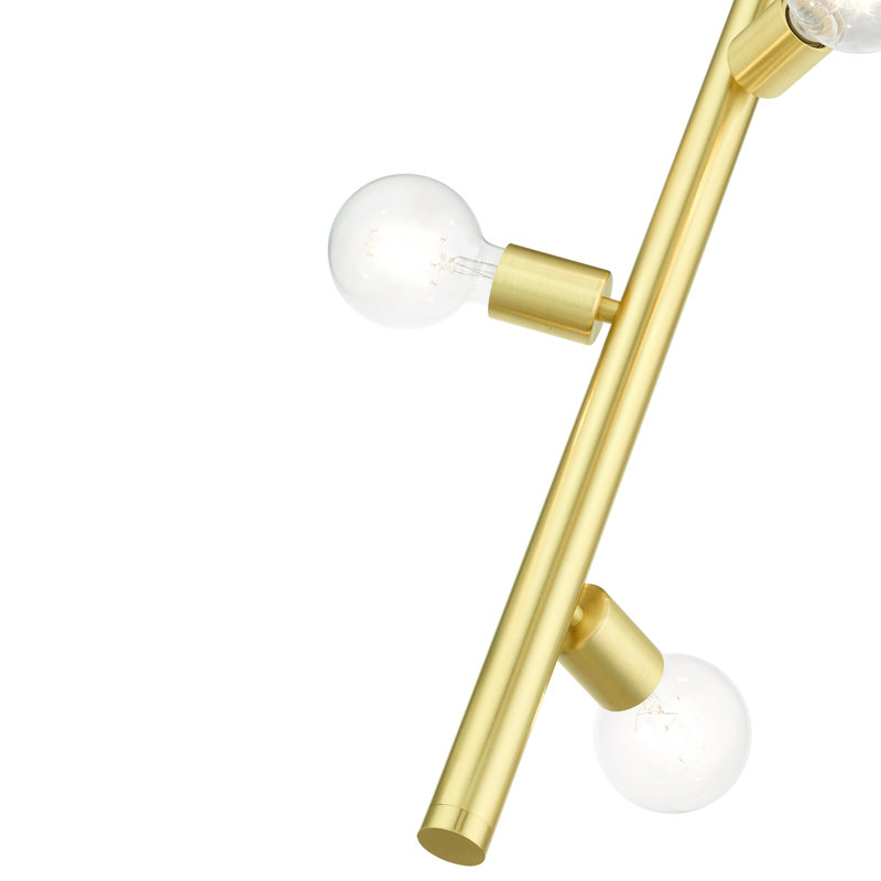 Luminaire suspendu à 3 lumières Jolisha, Laiton satiné