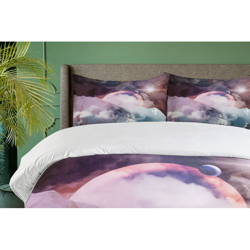 Modern & Contemporary Polyester Duvet Cover, King Duvet Cover + 2 Shams