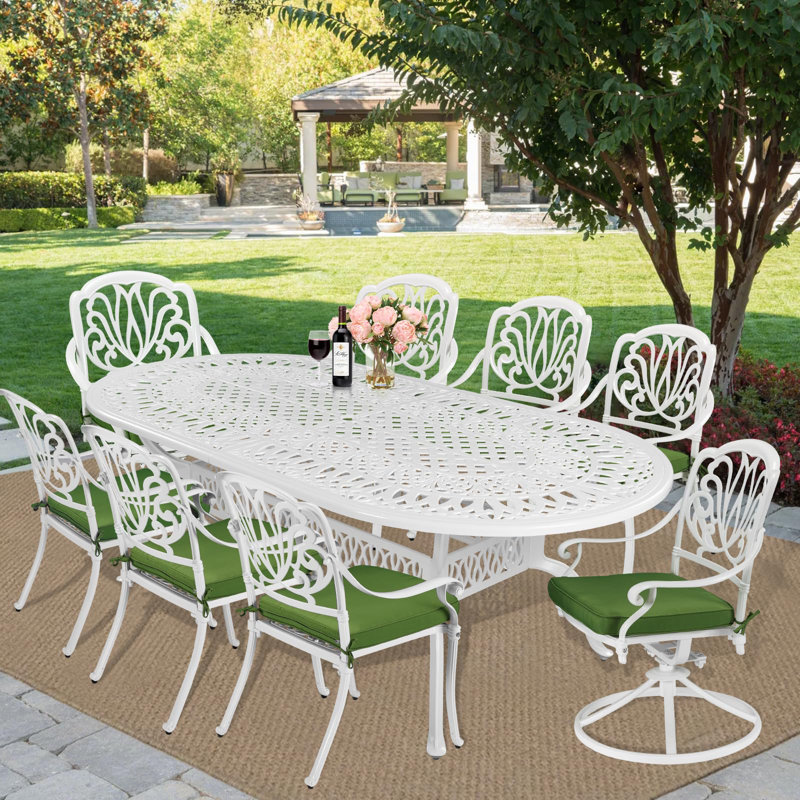 8 - Person Patio Dining Set with Oval Table , Cushions Included