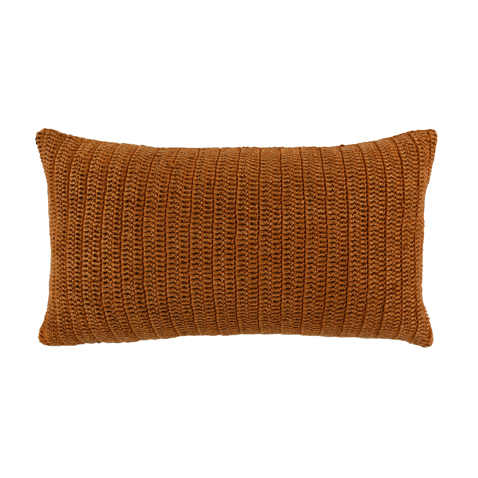 Dalenna Cotton Pillow Cover & Insert, 14" x 26", Rectangle, Saffron