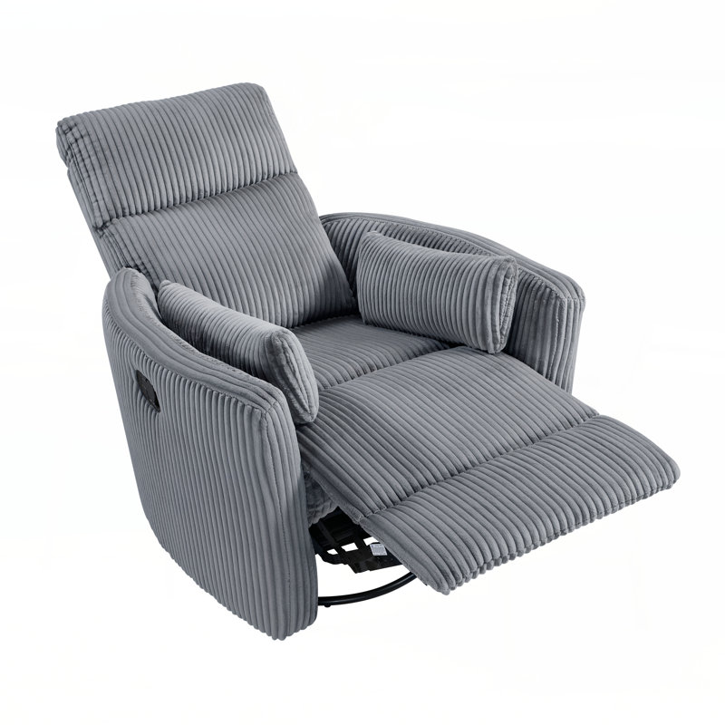 Mobilier de salon en velours côtelé gris