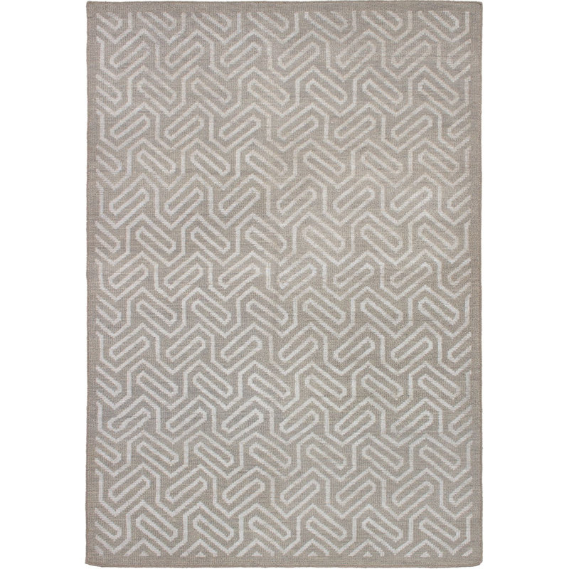 Tapis zone de viscose à la main 5 pi 3 po x 7 pi 7 po one-of-kind noué la kaki Delafield