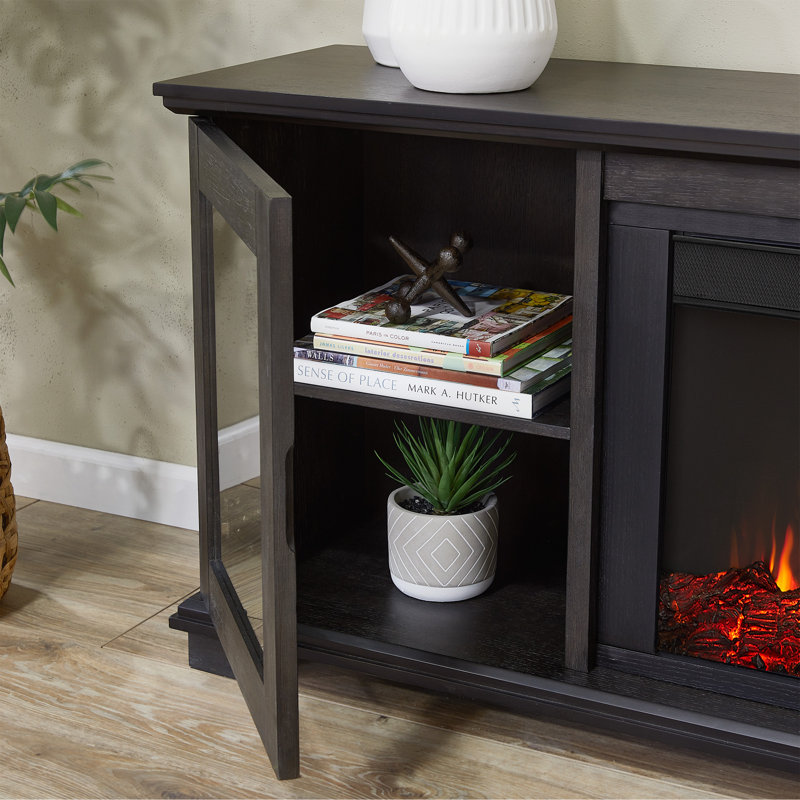 Foyer électrique d'extérieur 83 "Benjamin par Real Flame, Bois patiné, Standard