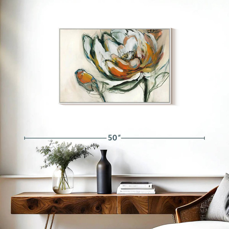 Bloomed, Floating Frame White, 31" X 21"