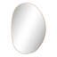 Miroir de salle de bain mural ovale asymétrique en métal avec cadre en métal-1080348666