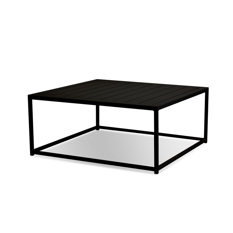 Table d'appoint en aluminium Marselia, Noir
