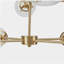 Luminaire suspendu en métal 8 lumières, avec ampoules sphériques, doré / transparent, voir ci-dessous