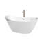Baignoire de trempage autoportante en acrylique avec robinet 60 po. X 32 po. Dorrit-108352027