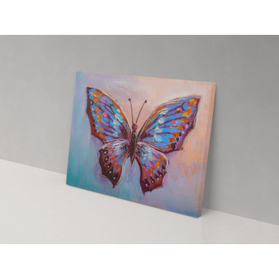 Painted Butterfly - Wrapped Canvas Painting