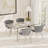 5 - Piece Glass Top Dining Set-384074376-384074377