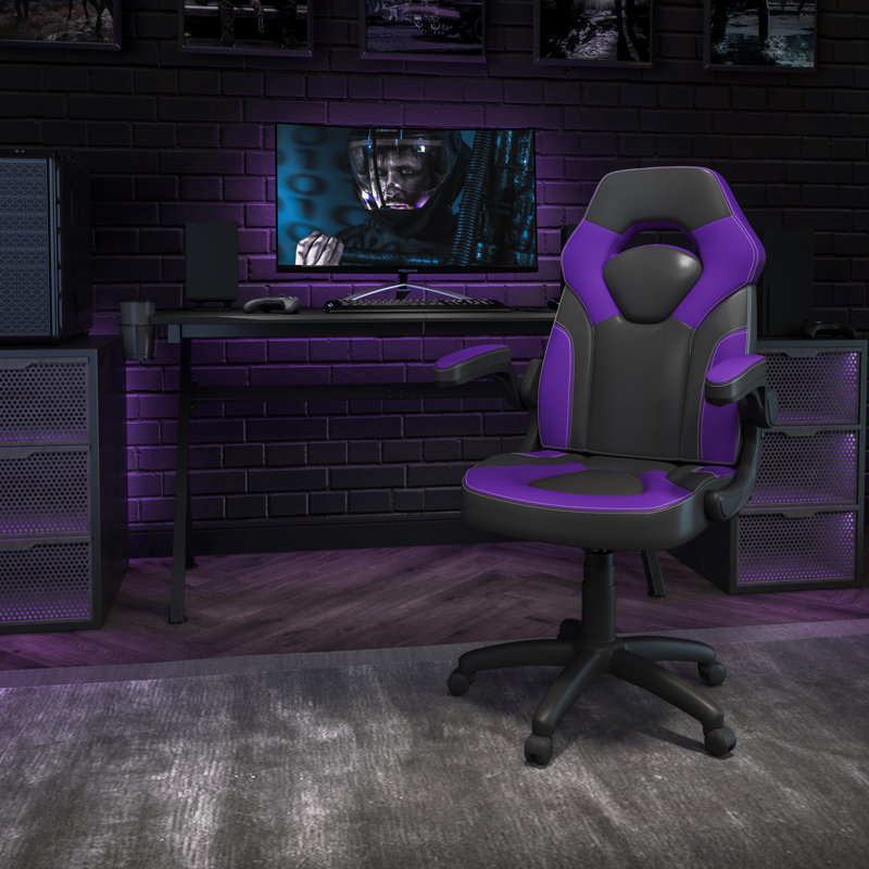Fauteuil de jeu à dossier haut Ariquer, Mauve