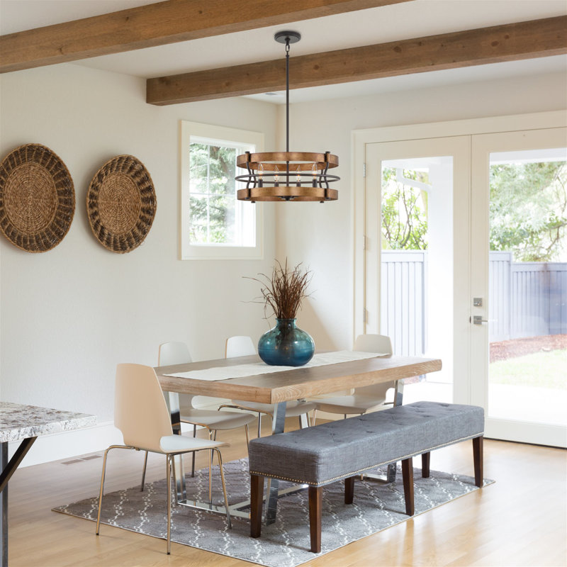 Stauton 4 - Light Dimmable Drum Chandelier