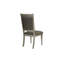 Ensemble de 2 chaises d'appoint luxueuses rembourrées argentées capitonnées Luxury
