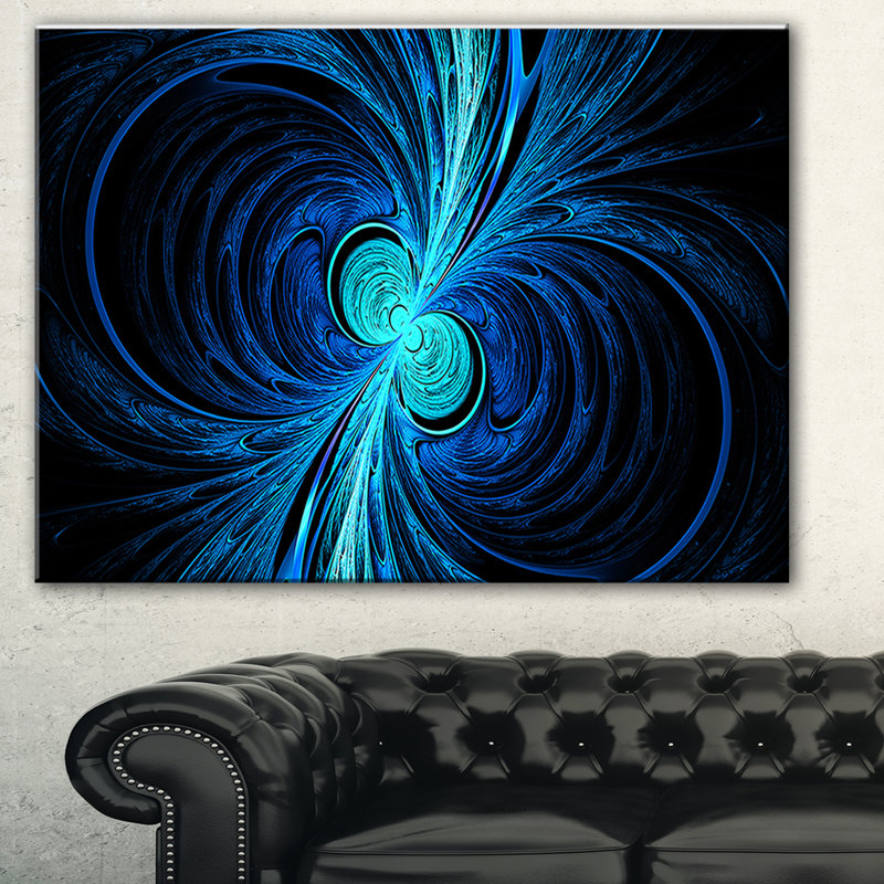 «Blue Fractal», impression sur toile tendue, H 20 po x l 40 po x P 1po