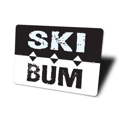 Ski Bum Aluminum Sign