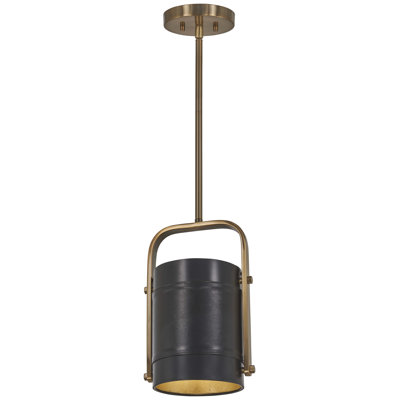 1 - Light Smoked Iron Cylinder Pendant