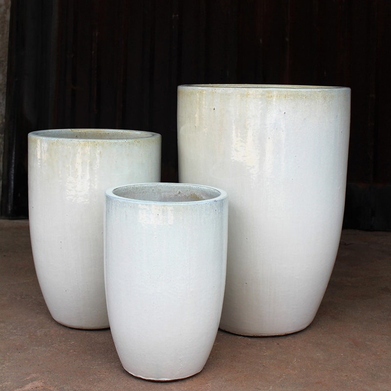 Le Beau Handmade Ceramic Planter, White