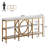 66"  Long Console Table,Narrow 3-Tier Entryway Table Sofa Table,Accent Industrial Hallway Table-430509992-430509994